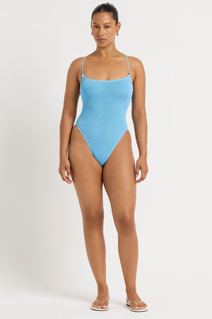 Bond-Eye Beaded Indira One Piece - Cloud Blue Recycled