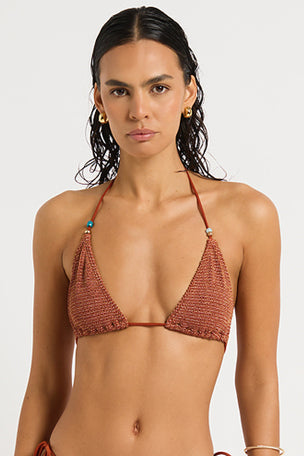 Bond-Eye Beaded Ingrid Tri - Ginger Lurex