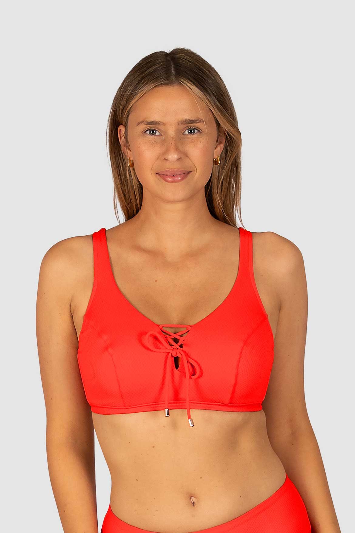 Baku E-G Cup Lace Up Bra - Rococco