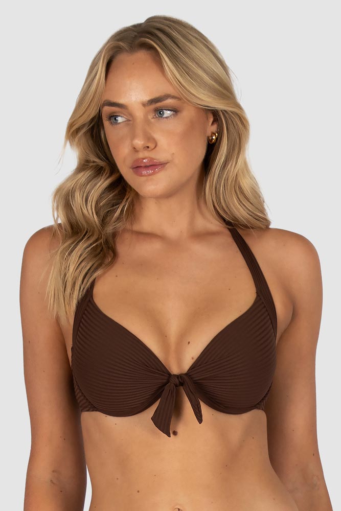 Baku Booster Halter Bra - Positano