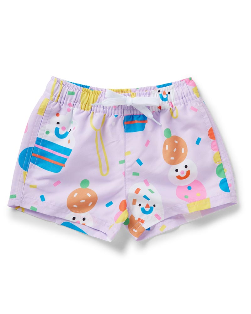Halcyon Nights Kids Boardshorts Sundae Fun Day Splish Splash Swimwear