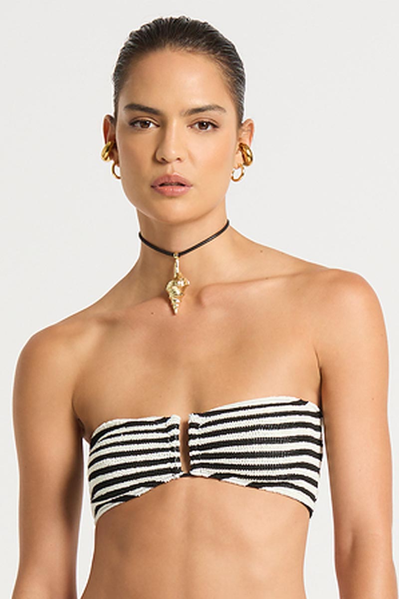 Bond-eye Blake Bandeau - Black Dot Stripe
