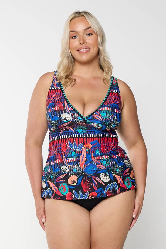 Capriosca V Neck Tankini Top - Barbados