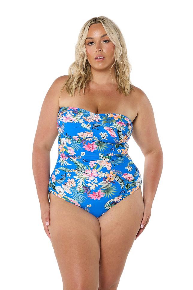 Capriosca Twist Front Bandeau One Piece - Florida