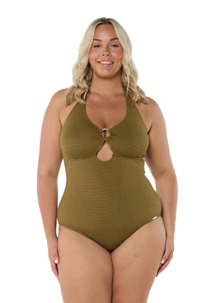 Capriosca Halter Ring One Piece - Zanzibar