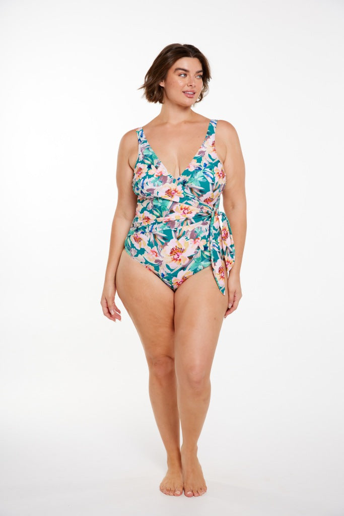 Capriosca Waist Tie Crossover One Piece - Maui