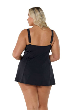 Capriosca Wide Strap Swim Dress (no pant) - Mono Paisley