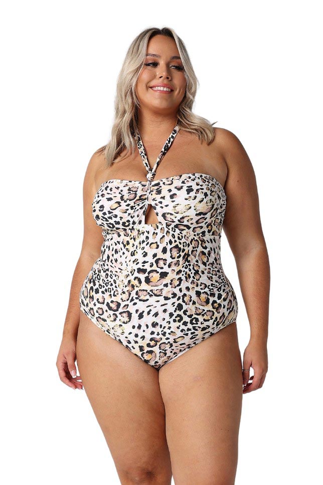 Capriosca Bandeau One Piece - Snow Leopard