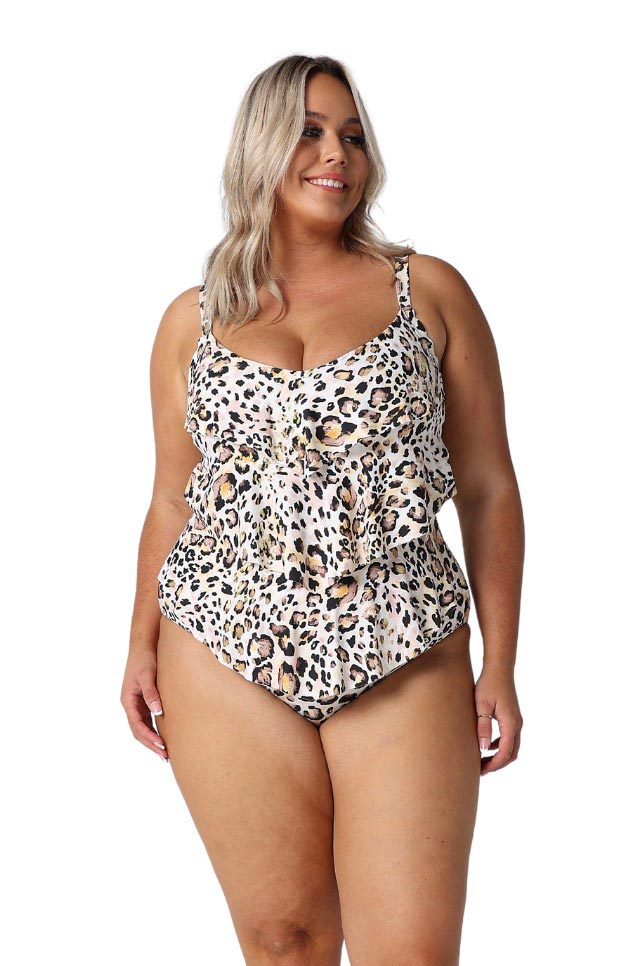 Capriosca 3 Tier One Piece - Snow Leopard