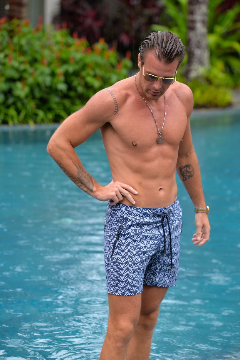 Pier St Barth Mens Pier Long Swim Short