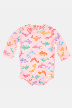 Toshi Swim Baby Onesie Long Sleeve Classic - Dishy Fishy