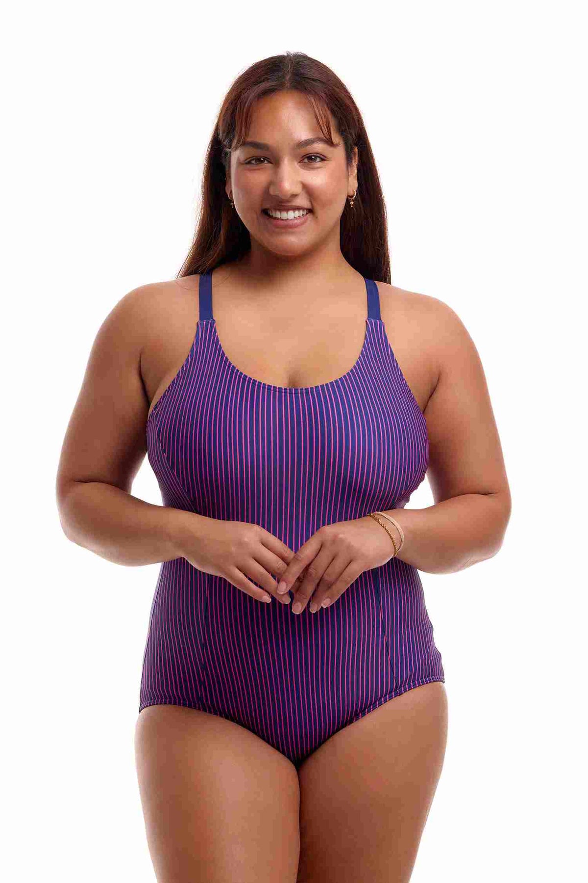 Funkita Ladies Brace Me Back One Piece - Peach Tea