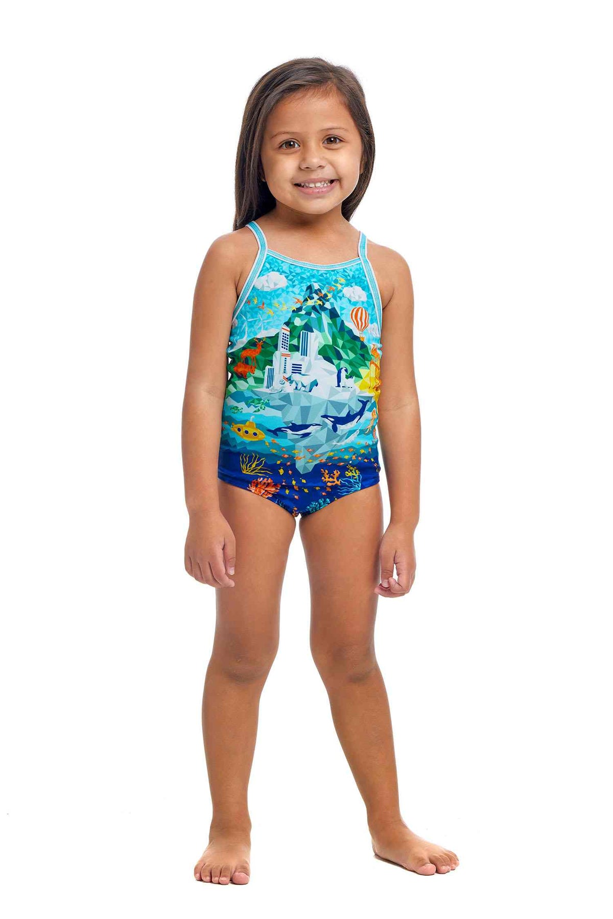 Funkita Printed Toddler Girls One Piece - Wildermess