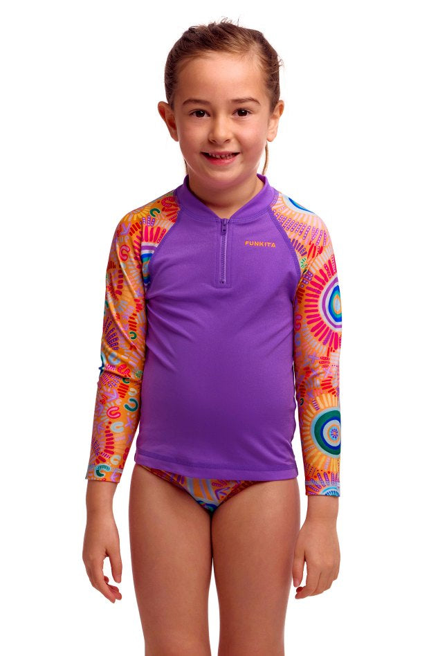 Funkita Toddler Girls Zippy Rash Vest - Kulin Colour