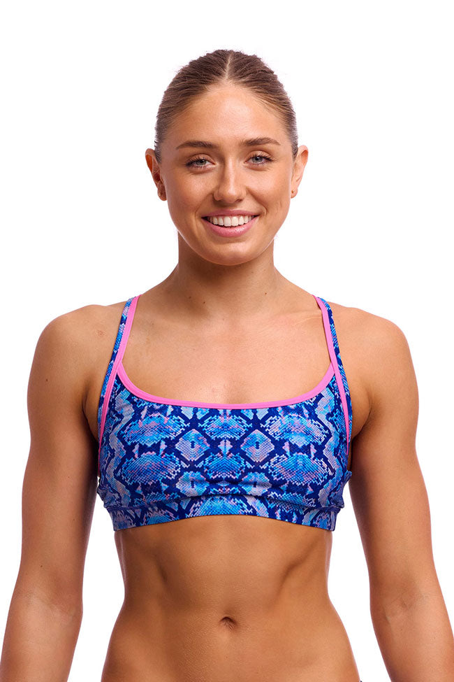 Funkita Ladies Sports Top - Blue Viper