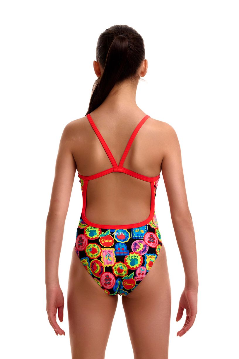 Funkita Girls Single Strap One Piece - Berry Good image 1