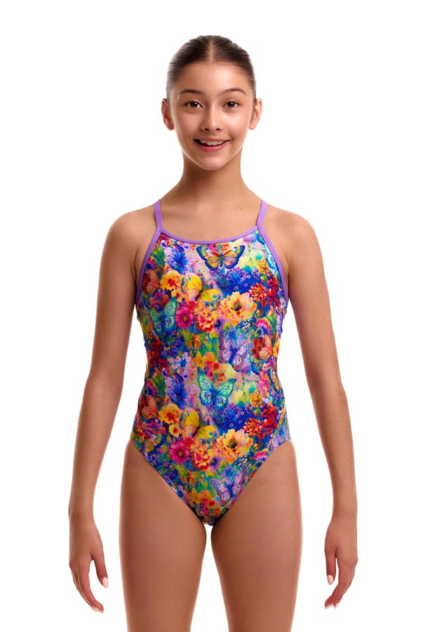 Funkita Girls Diamond Back One Piece - Austin Flowers