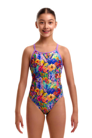 Funkita Girls Diamond Back One Piece - Austin Flowers