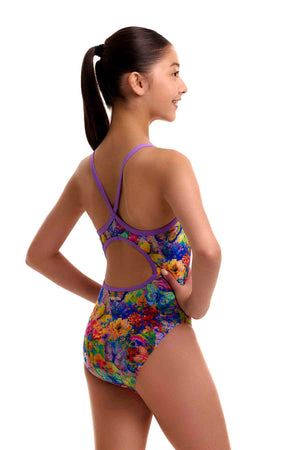 Funkita Girls Diamond Back One Piece - Austin Flowers