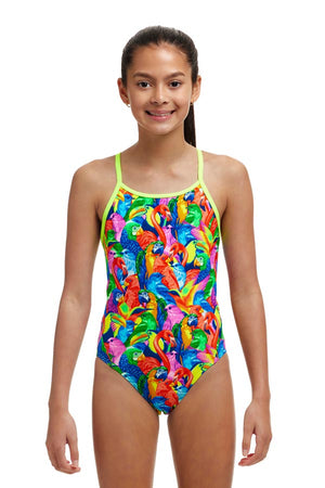 Funkita Girls Diamond Back One Piece - Bright Birds