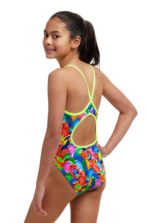 Funkita Girls Diamond Back One Piece - Bright Birds