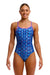 Funkita Ladies Diamond Back One Piece - Blue Viper