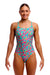Funkita Ladies Diamond Back One Piece - Planted Pink
