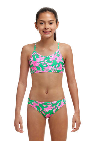 Funkita Girls Racerback Two Piece - Blossom Fly