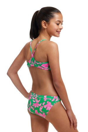 Funkita Girls Racerback Two Piece - Blossom Fly