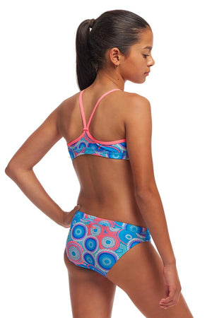 Funkita Girls Racerback Two Piece - Bundjalung Blue