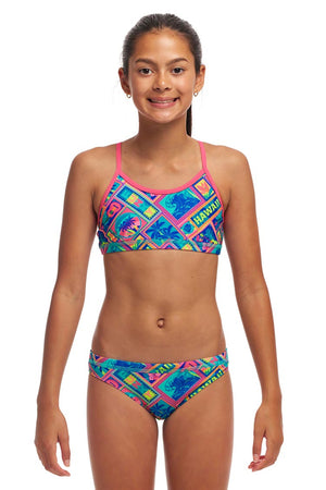 Funkita Girls Racerback Two Piece - Coco Canel