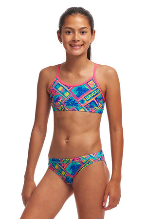 Funkita Girls Racerback Two Piece - Coco Canel