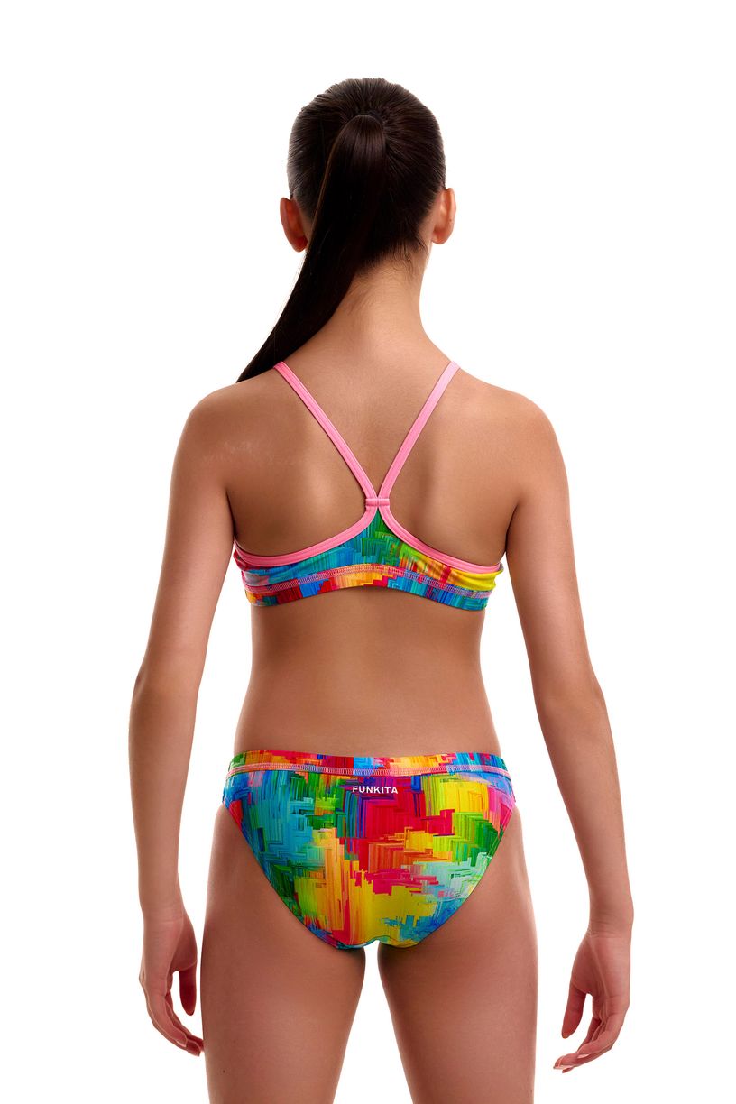Funkita Girls Racerback Two Piece - Falling Colours image 2