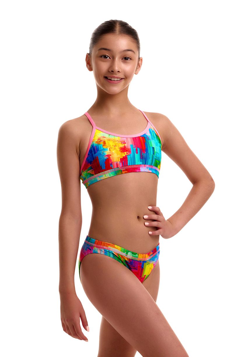 Funkita Girls Racerback Two Piece - Falling Colours image 4
