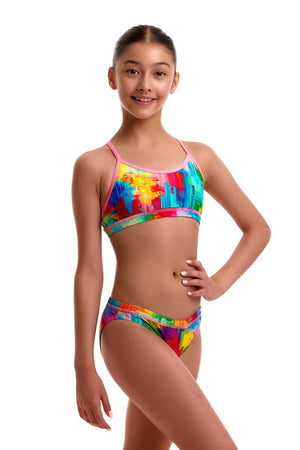 Funkita Girls Racerback Two Piece - Falling Colours image 4