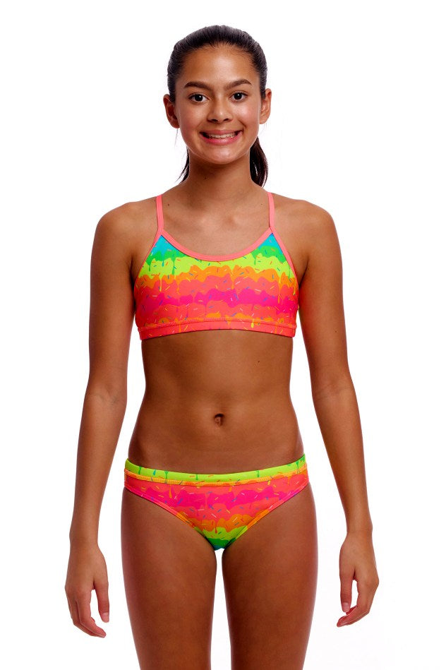 Funkita Girls Racer Back Two Piece - Melting Mayhem