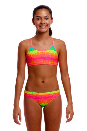 Funkita Girls Racer Back Two Piece - Melting Mayhem
