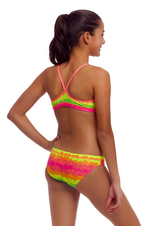 Funkita Girls Racer Back Two Piece - Melting Mayhem