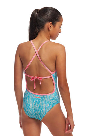 Funkita Girls Tie Me Tight One Piece - Palm Star