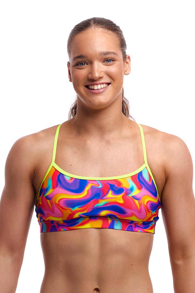 Funkita Ladies Swim Crop Top - Summer Swirl