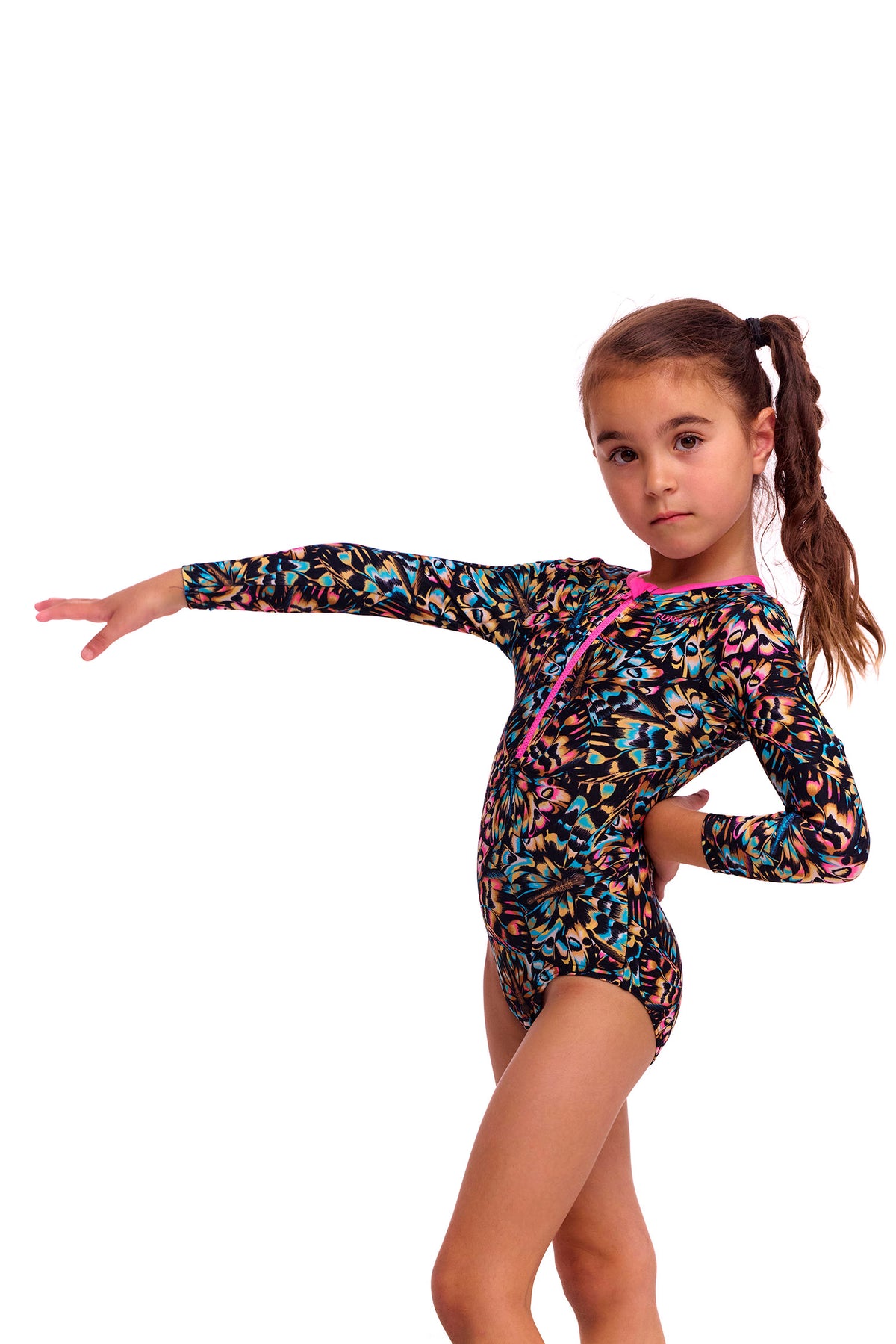 Funkita Toddler Girls Sun Cover One Piece - Copper Cluster