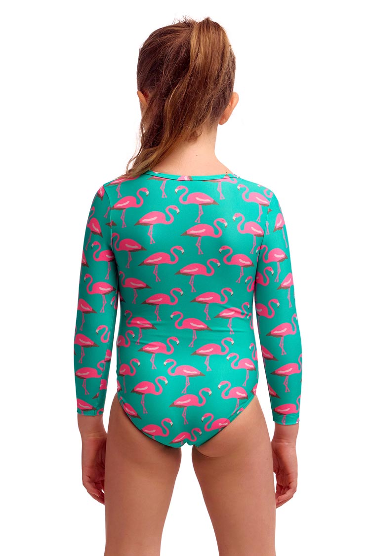 Funkita Toddler Girls Sun Cover One Piece - Go Flamingo!
