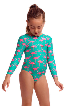 Funkita Toddler Girls Sun Cover One Piece - Go Flamingo!