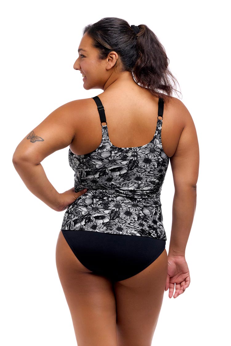 Funkita Ladies Scoop Neck Tankini Top - Nights Rose