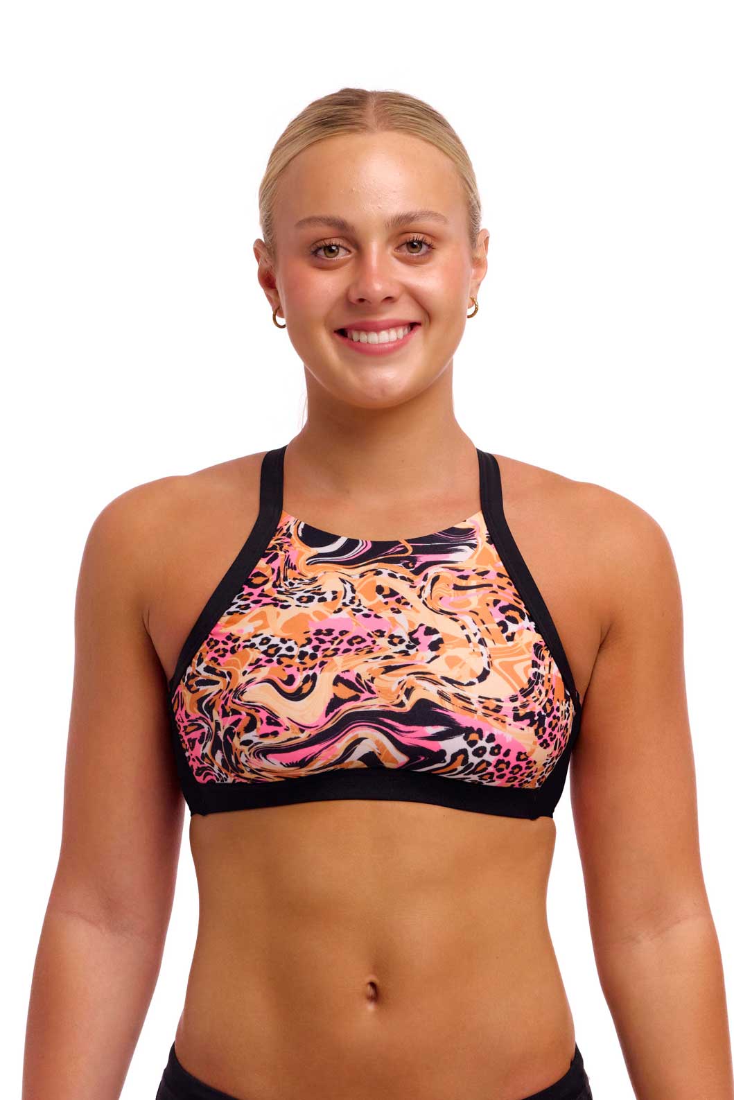 Funkita Ladies Hi Light Swim Top - Tipsy Tiger