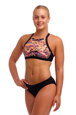 Funkita Ladies Hi Light Swim Top - Tipsy Tiger