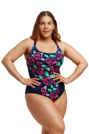 Funkita Ladies Locked In Lucy One Piece - Feeling Rosy