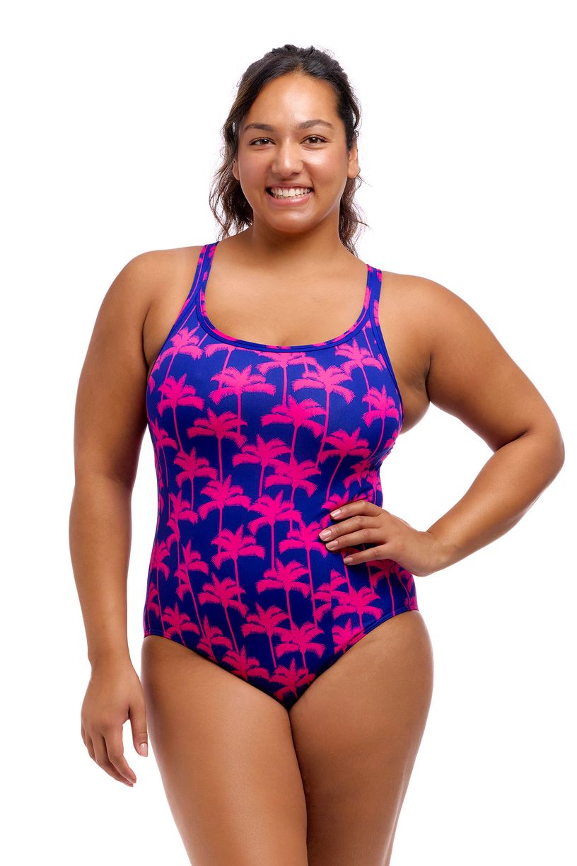 Funkita Ladies Locked In Lucy One Piece - Pinky Palms