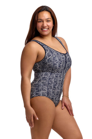 Funkita Ladies Zip Front One Piece - Stickler