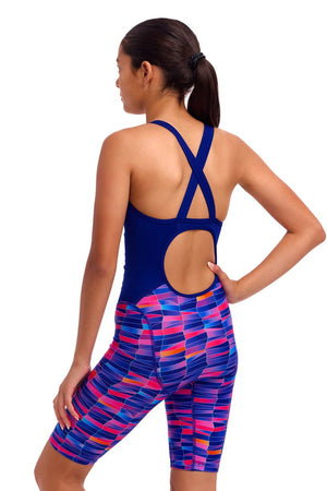 Funkita Girls Fast Training One Piece - Warped Waves